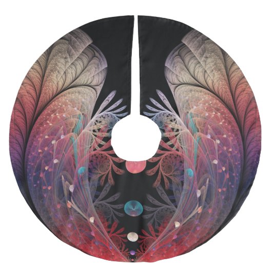 ジョングレージ抽象芸術モダンファンタジーフラクタル ブラッシュドポリエステルツリースカート (正面)