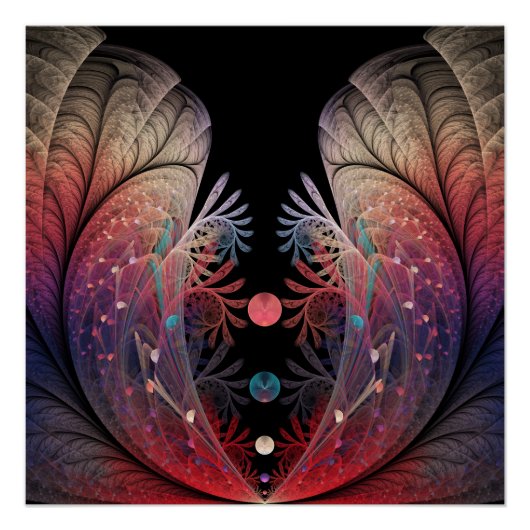 ジョングレージ抽象芸術モダンファンタジーフラクタル ポスター (正面)