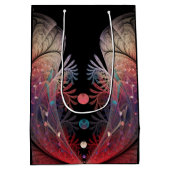 ジョングレージ抽象芸術モダンファンタジーフラクタル ミディアムペーパーバッグ (裏面)