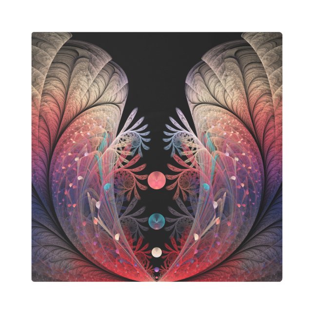 ジョングレージ抽象芸術モダンファンタジーフラクタル メタルプリント (正面)