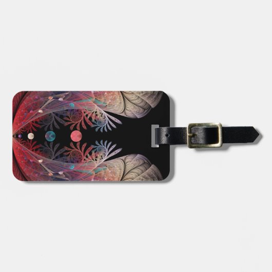 ジョングレージ抽象芸術モダンファンタジーフラクタル ラゲッジタグ (正面横)