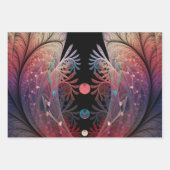 ジョングレージ抽象芸術モダンファンタジーフラクタル ラッピングペーパーシート (正面2)