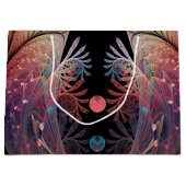 ジョングレージ抽象芸術モダンファンタジーフラクタル ラージペーパーバッグ (正面)