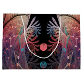 ジョングレージ抽象芸術モダンファンタジーフラクタル ラージペーパーバッグ (裏面)