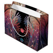ジョングレージ抽象芸術モダンファンタジーフラクタル ラージペーパーバッグ (裏面アングル)