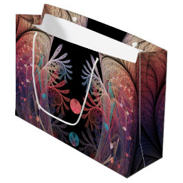 ジョングレージ抽象芸術モダンファンタジーフラクタル ラージペーパーバッグ