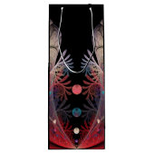 ジョングレージ抽象芸術モダンファンタジーフラクタル ワインギフトバッグ (裏面)