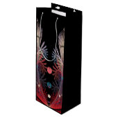 ジョングレージ抽象芸術モダンファンタジーフラクタル ワインギフトバッグ (正面アングル)