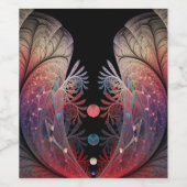 ジョングレージ抽象芸術モダンファンタジーフラクタル ワインラベル (シングルラベル)