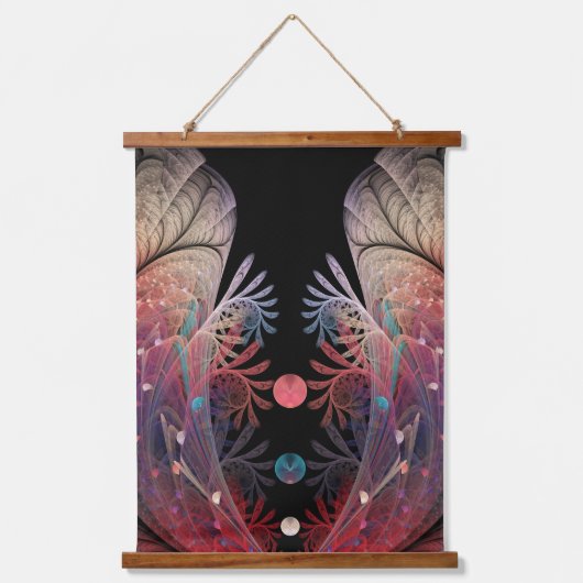 ジョングレージ抽象芸術モダンファンタジーフラクタル 吊り下げ型タペストリー (正面)