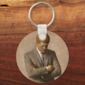 ジョンケネディUSホワ大統領のイトハウスポートレート キーホルダー (正面)
