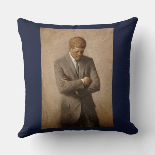 ジョンケネディUSホワ大統領のイトハウスポートレート クッション (裏面)
