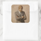 ジョンケネディUSホワ大統領のイトハウスポートレート スクエアシール (バッグ)