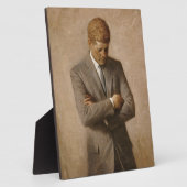 ジョンケネディUSホワ大統領のイトハウスポートレート フォトプラーク (側面)