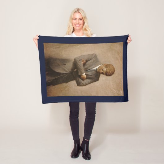 ジョンケネディUSホワ大統領のイトハウスポートレート フリースブランケット (インサイチュ)