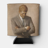 ジョンケネディUSホワ大統領のイトハウスポートレート 缶クーラー (正面)