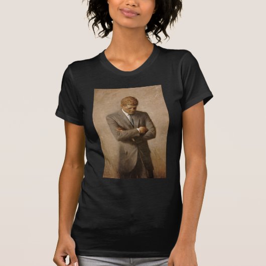 ジョンケネディUSホワ大統領のイトハウスポートレート Tシャツ (正面)