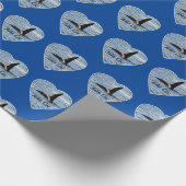 ジョンコーオルカキラークジラ海軍ブルー ラッピングペーパー (角)