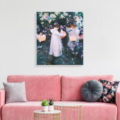 ジョンシンガーサーゲントカーネーションリリリーバラ キャンバスプリント (インサイチュ (リビング))