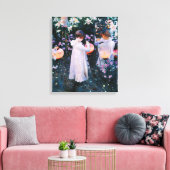 ジョンシンガーサーゲントカーネーションリリリーバラ キャンバスプリント (インサイチュ (リビング))