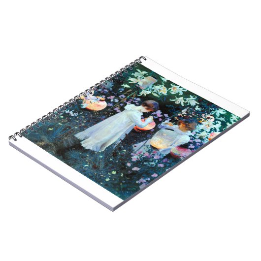 ジョンシンガーサーゲントカーネーションリリリーバラ ノートブック (左側)