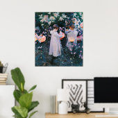 ジョンシンガーサーゲントカーネーションリリリーバラ ポスター (ホームオフィス)