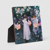 ジョンシンガーサーゲントカーネーションリリーバラ フォトプラーク (正面)