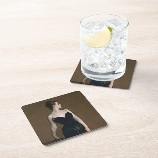 ジョンシンガーサーゲントマダムXクラシックポートレート スクエアペーパーコースター (インサイチュ)