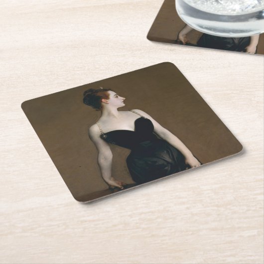 ジョンシンガーサーゲントマダムXクラシックポートレート スクエアペーパーコースター (アングル)