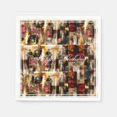 .ジョンシンガーサーゲントレディエレガントポートレートコラージュ スタンダードカクテルナプキン (正面)