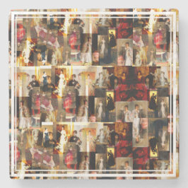 .ジョンシンガーサーゲントレディエレガントポートレートコラージュ ストーンコースター