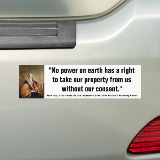 ジョンジェイの陪審に法律の引用文を判断する権利があります バンパーステッカー (車上)