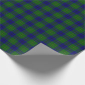 ジョンストンタータンチェックブルーグリーンプレイド ラッピングペーパー (角)