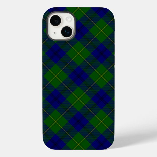 ジョンストンタータンチェックブルーグリーンプレイド Case-Mate iPhoneケース (裏面)