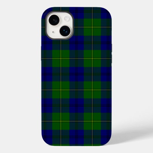 ジョンストンタータンチェックブルーグリーンプレイド Case-Mate iPhoneケース (裏面)