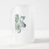 ジョンストンタータンチェックライオン フロストグラスビールジョッキ (正面左)