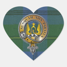 ジョンストンタータンチェック&バッジ ハートシール