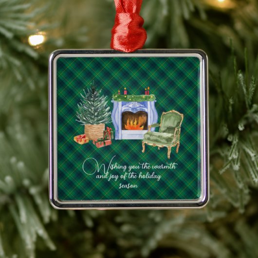 ジョンストーンエンシェントオリジナルスコットランドタータンチェック メタルオーナメント (ツリー)