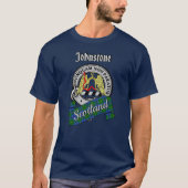 ジョンストーンクランバッジとタータン Tシャツ (正面)