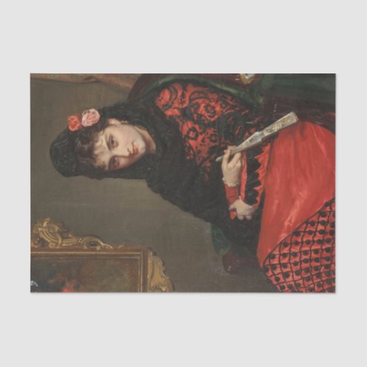 ジョンスペインの・バングルド・バーゲスによるバラ 薄葉紙 (正面)