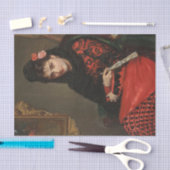 ジョンスペインの・バングルド・バーゲスによるバラ 薄葉紙 (クラフト)