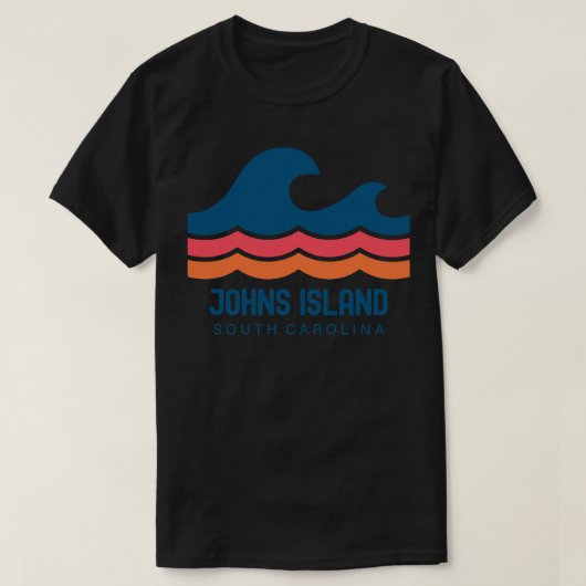ジョンズアイランドサウスヴィンテージ波 Tシャツ (デザイン正面)