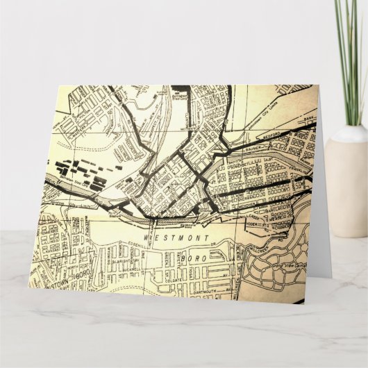 ジョンズタウン， PAヴィンテージ地図 カード (正面)