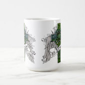 ジョンソンのタータンチェックの十字 コーヒーマグカップ (中央)