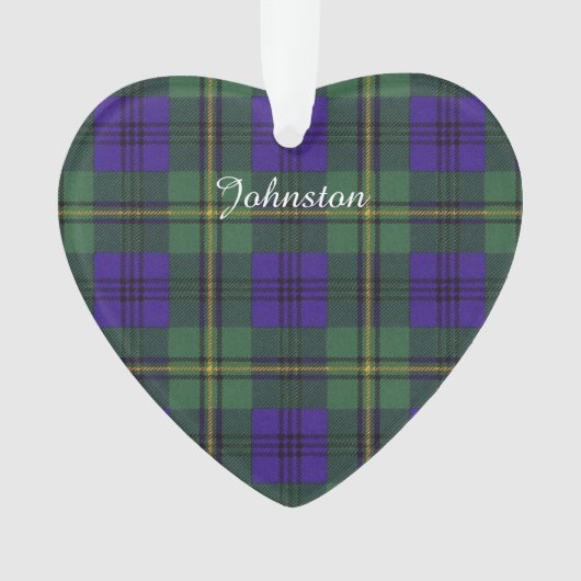 ジョンソンの一族の格子縞のスコットランド人のタータンチェック オーナメント (正面)