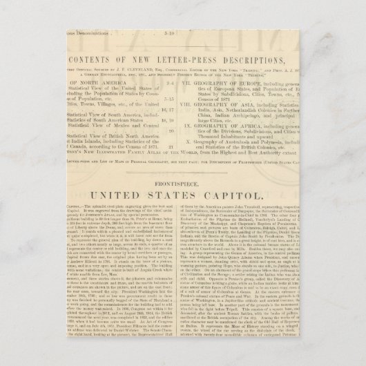 ジョンソンの新しいイラスト付きファミリー・アトラス 裏 ポストカード (正面)