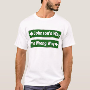 ジョンソンの方法道路標識のワイシャツ Tシャツ