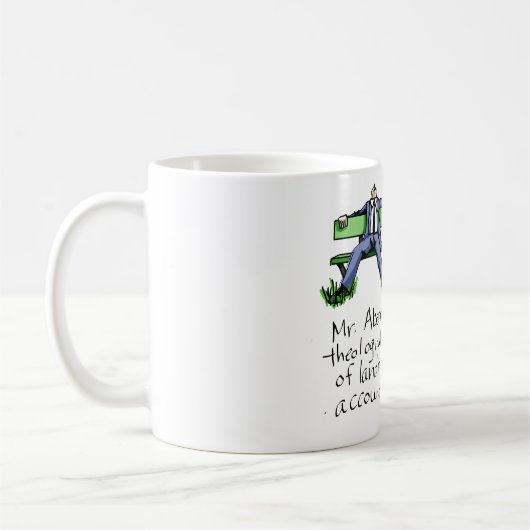 ジョンソンの記述-マグ--を上陸させます! コーヒーマグカップ (左)