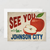 ジョンソンシティテネシーアップルヴィンテージトラベル ポストカード (正面/裏面)