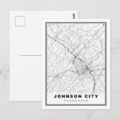 ジョンソンシティ地図 ポストカード (正面/裏面)